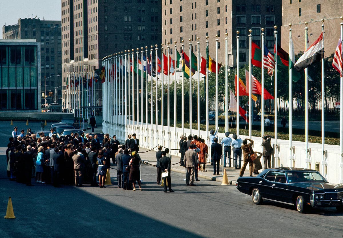 Bhutan's admission to the United Nations on 21 September 1971.