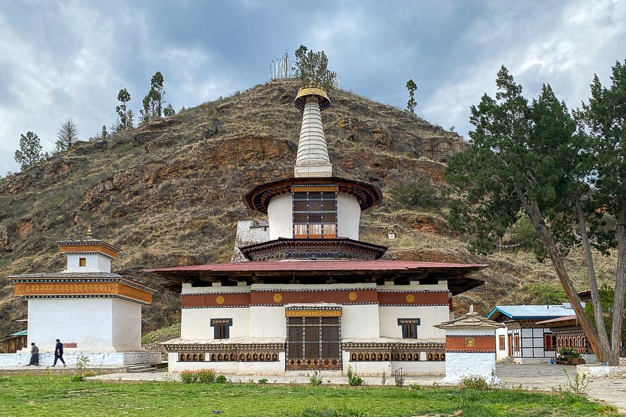 Jangtsa Dumtseg Lhakhang, the chorten-form temple near Paro