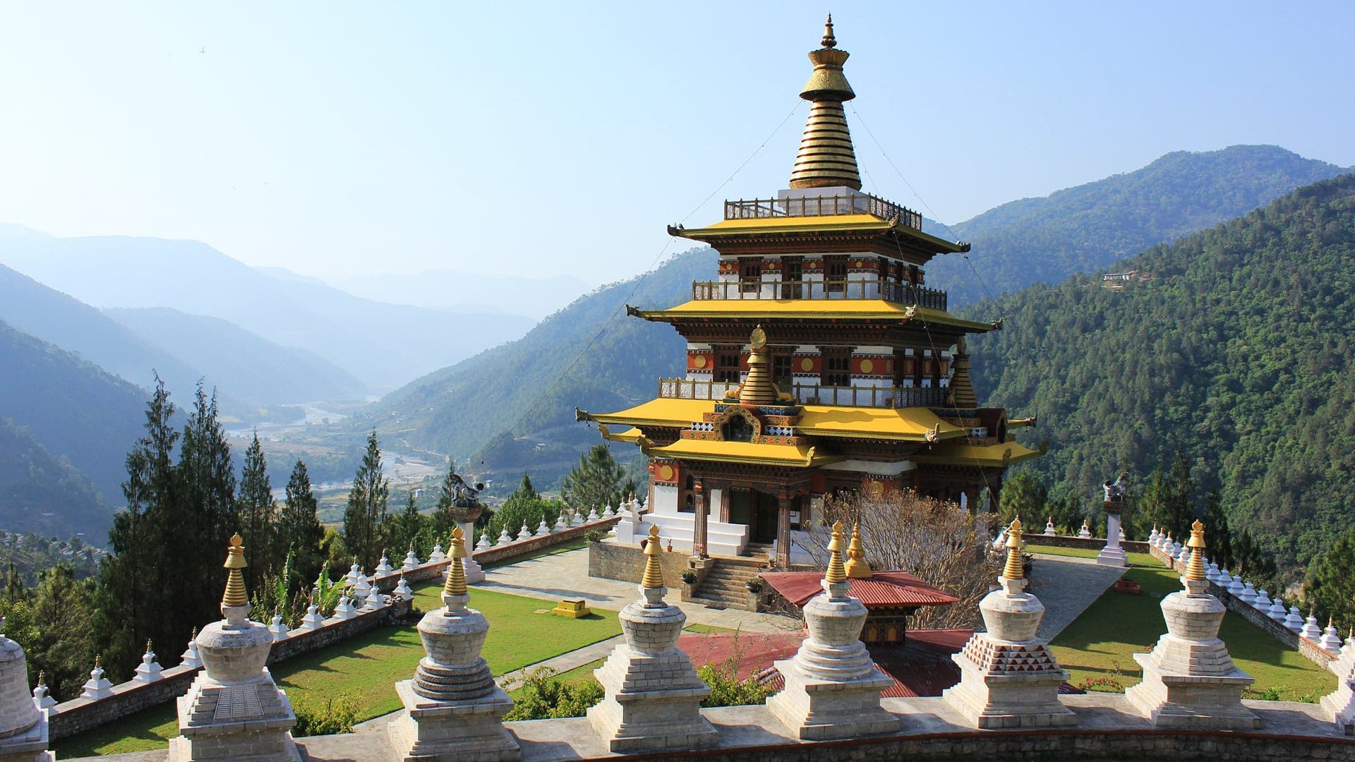 Khamsum Yulley Namgyal Chorten above the Punakha valley