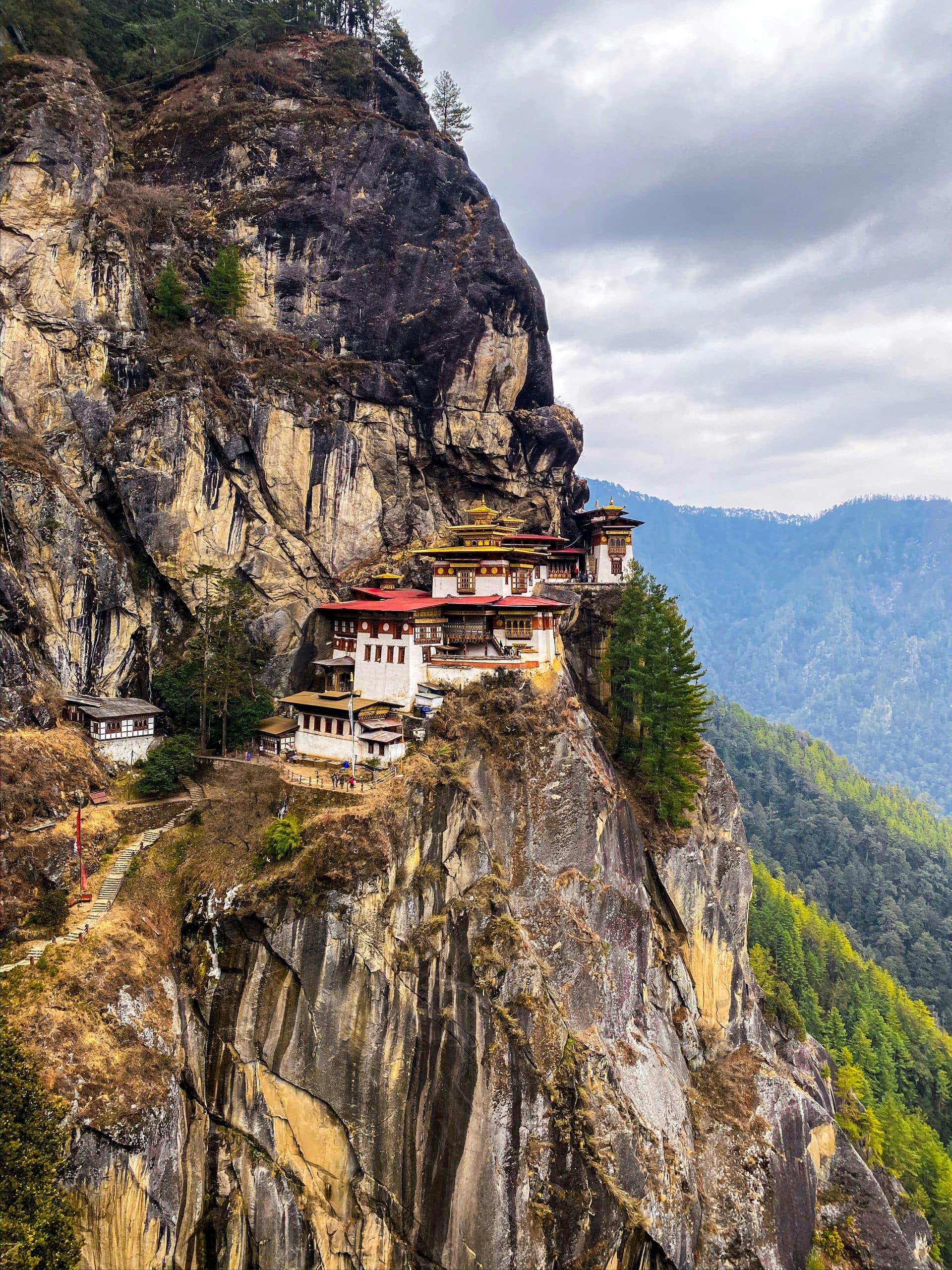 Taktsang, the Tiger's Nest, on the Paro cliff