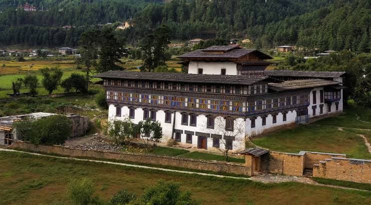 Wangduecholing Palace in the Chhume valley of Bumthang — built 1857 by Trongsa Poenlop Jigme Namgyel